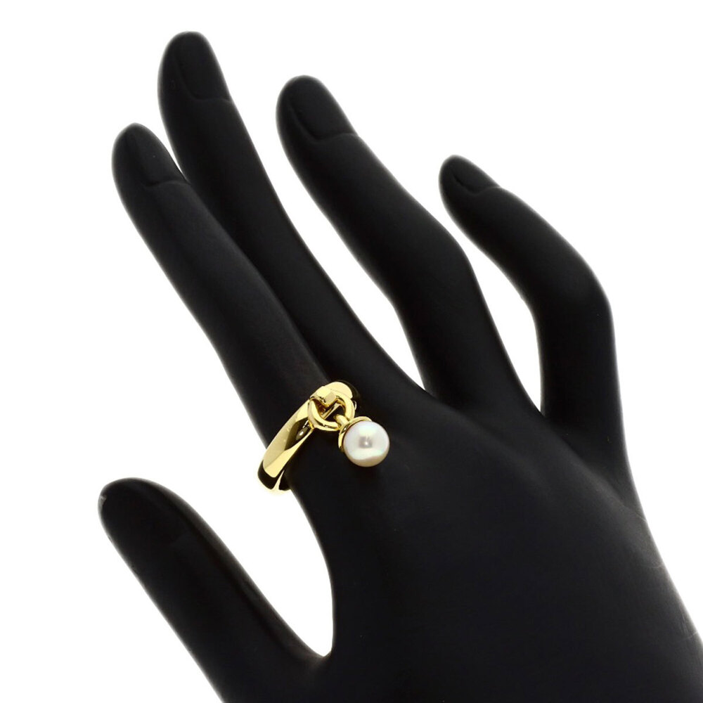 TIFFANY 18k Gold Pearl Ring - Picture 6 of 9